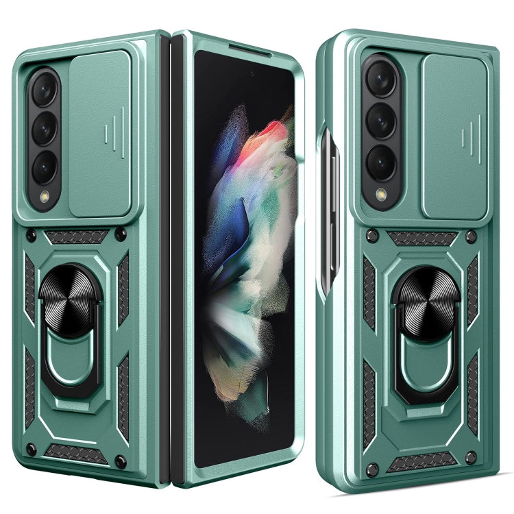 For Samsung Galaxy Z Fold4 Lanyard Slide Camshield Ring Phone Case