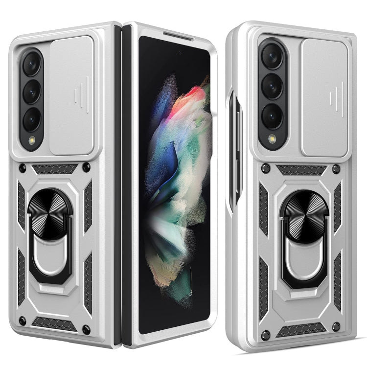 For Samsung Galaxy Z Fold4 Lanyard Slide Camshield Ring Phone Case