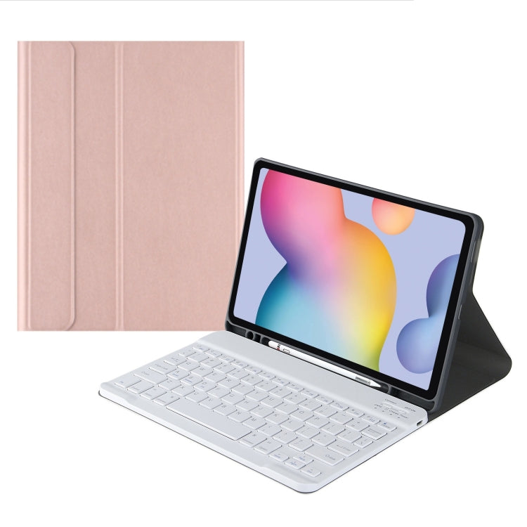 Square Cap Bluetooth Keyboard Leather Case with Pen Slot For Samsung Galaxy Tab S7