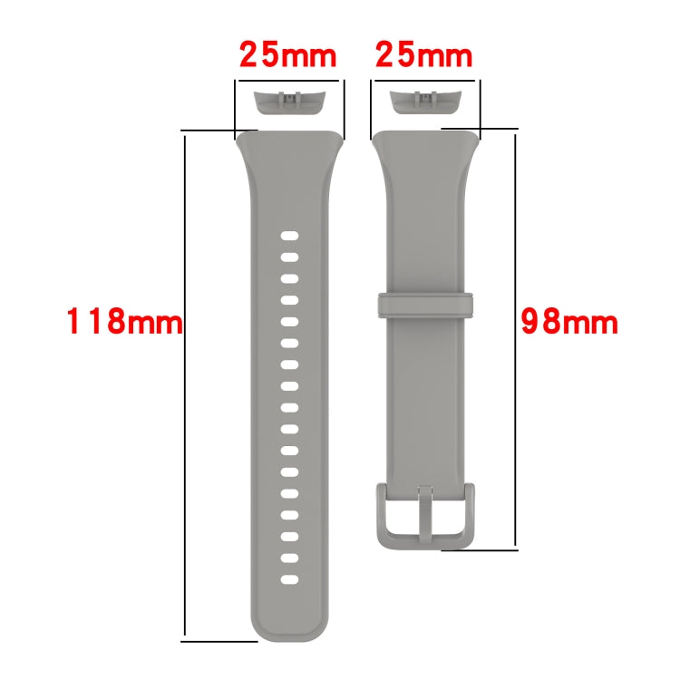 For OPPO Band 2 Solid Color Soft Silicone Watch Band