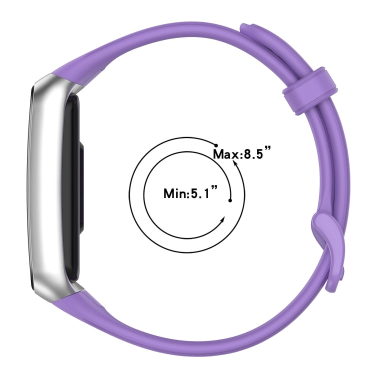 For OPPO Band 2 Solid Color Soft Silicone Watch Band