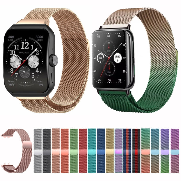For OPPO Watch 3 Pro Milanese Stainless Steel Metal Watch Band