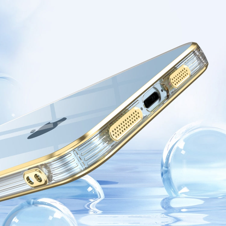 For iPhone 12 Pro Electroplating TPU Transparent Phone Case