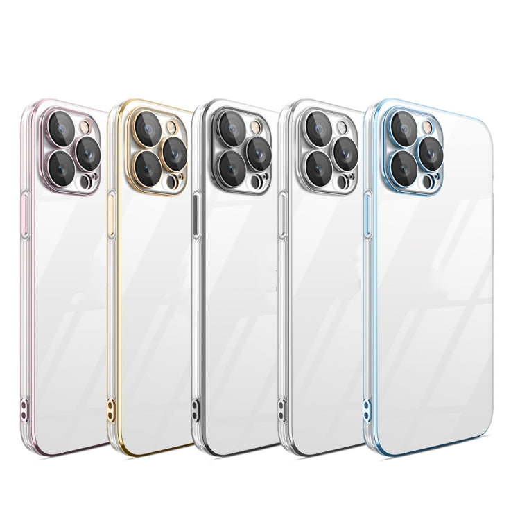 For iPhone 14 Pro Max Electroplating TPU Transparent Phone Case