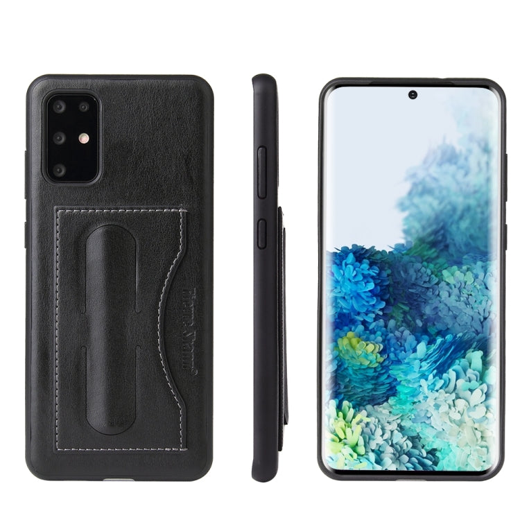 For Galaxy S20 Fierre Shann Full Coverage PU Leather Protective Case with Holder & Card Slot