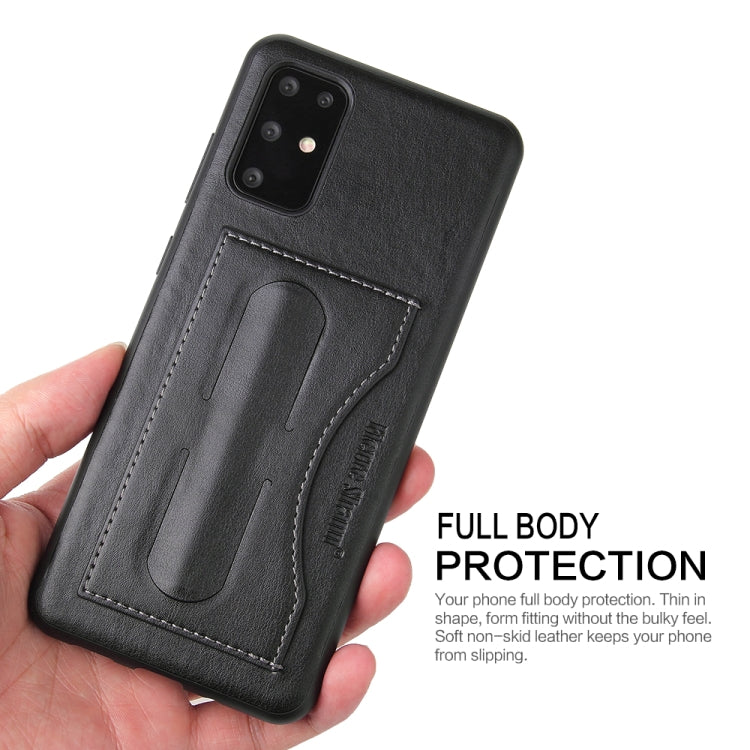 For Galaxy S20 Fierre Shann Full Coverage PU Leather Protective Case with Holder & Card Slot