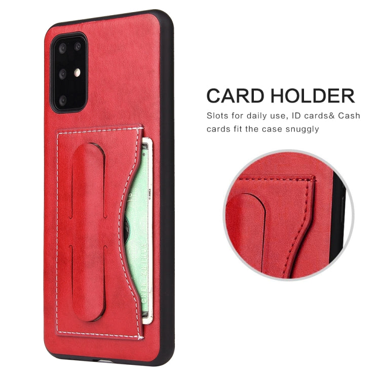 For Galaxy S20 Fierre Shann Full Coverage PU Leather Protective Case with Holder & Card Slot