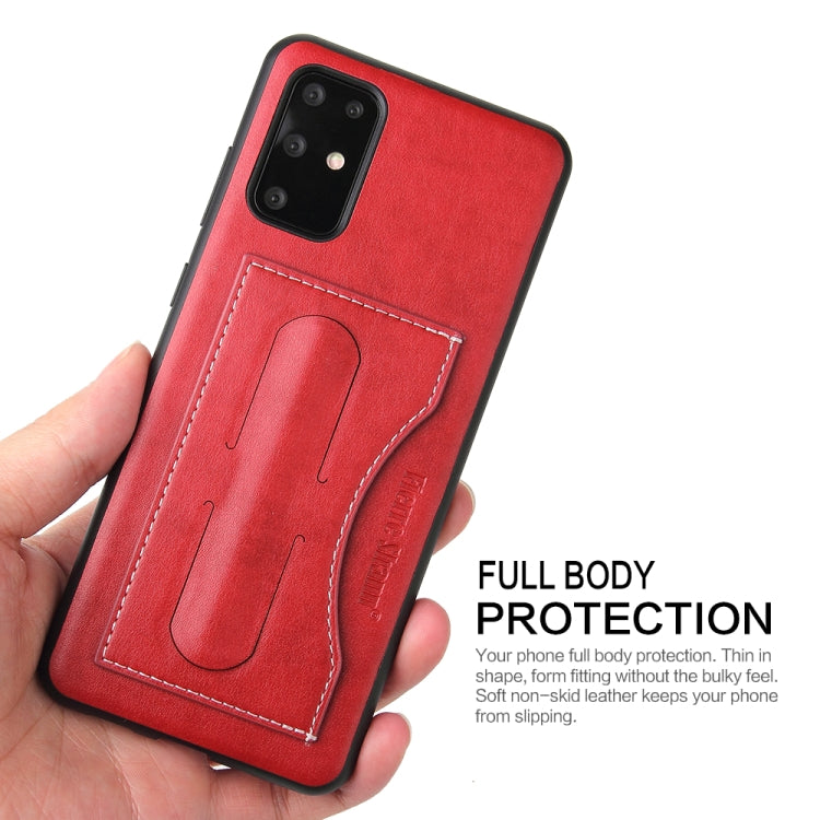 For Galaxy S20 Fierre Shann Full Coverage PU Leather Protective Case with Holder & Card Slot