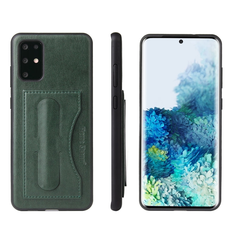 For Galaxy S20 Fierre Shann Full Coverage PU Leather Protective Case with Holder & Card Slot