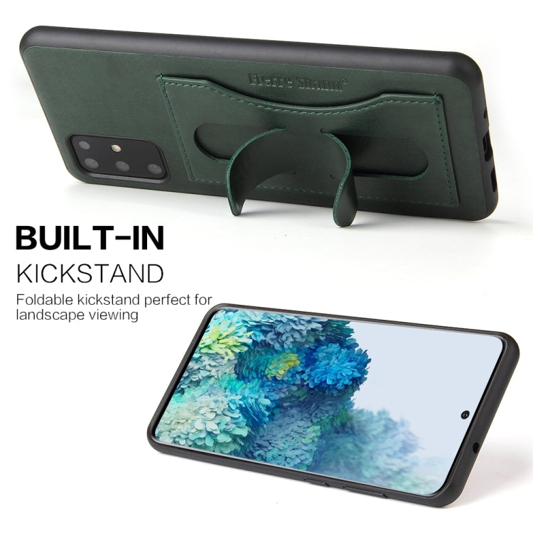 For Galaxy S20 Fierre Shann Full Coverage PU Leather Protective Case with Holder & Card Slot