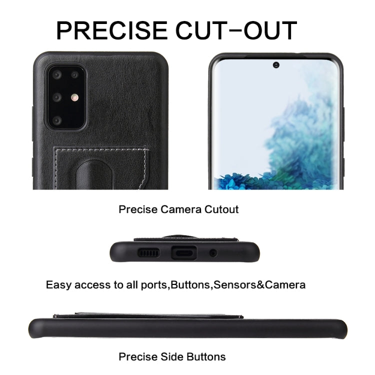 For Galaxy S20+ Fierre Shann Full Coverage PU Leather Protective Case with Holder & Card Slot
