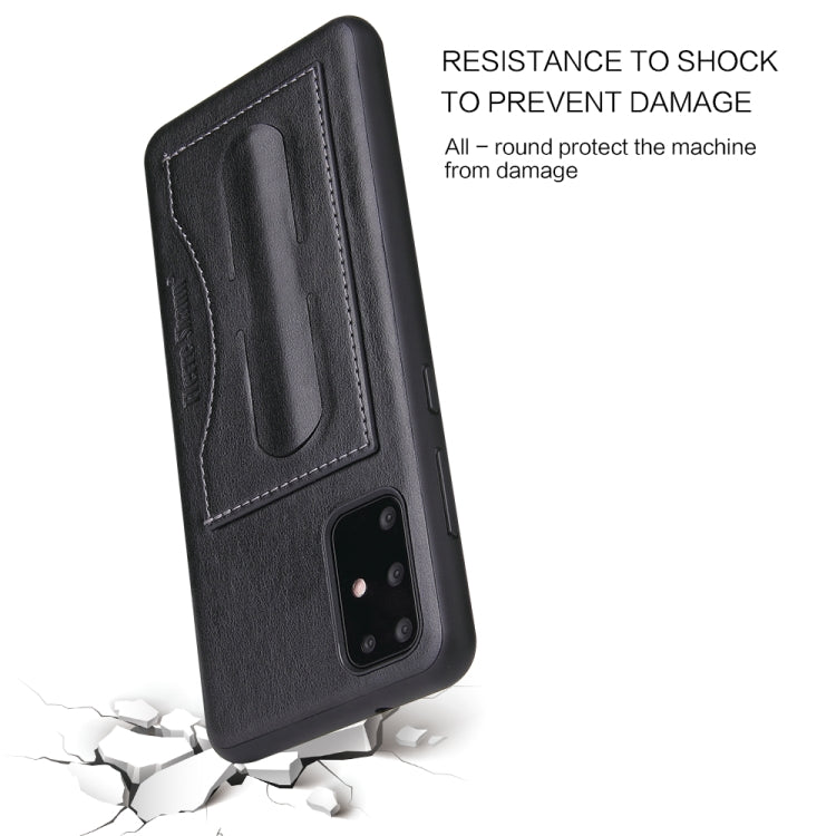 For Galaxy S20+ Fierre Shann Full Coverage PU Leather Protective Case with Holder & Card Slot