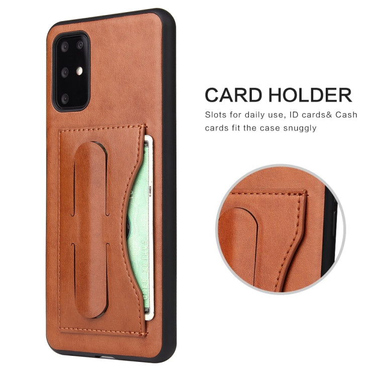 For Galaxy S20+ Fierre Shann Full Coverage PU Leather Protective Case with Holder & Card Slot