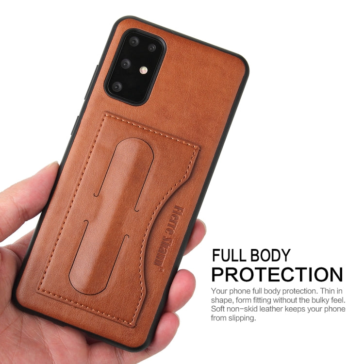 For Galaxy S20+ Fierre Shann Full Coverage PU Leather Protective Case with Holder & Card Slot