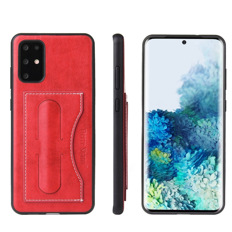 For Galaxy S20+ Fierre Shann Full Coverage PU Leather Protective Case with Holder & Card Slot
