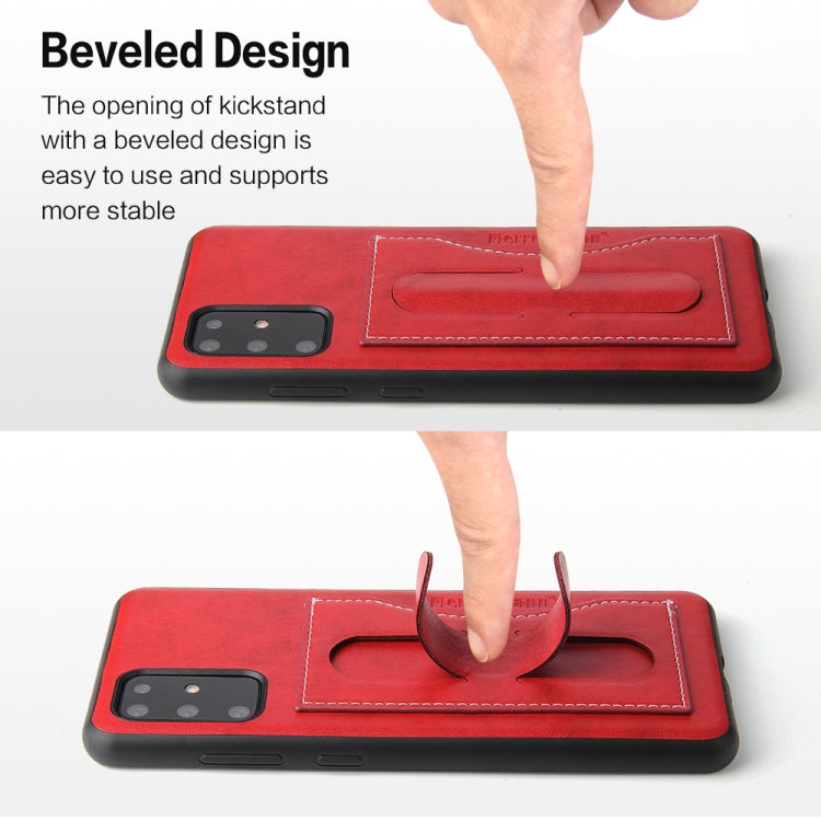 For Galaxy S20+ Fierre Shann Full Coverage PU Leather Protective Case with Holder & Card Slot