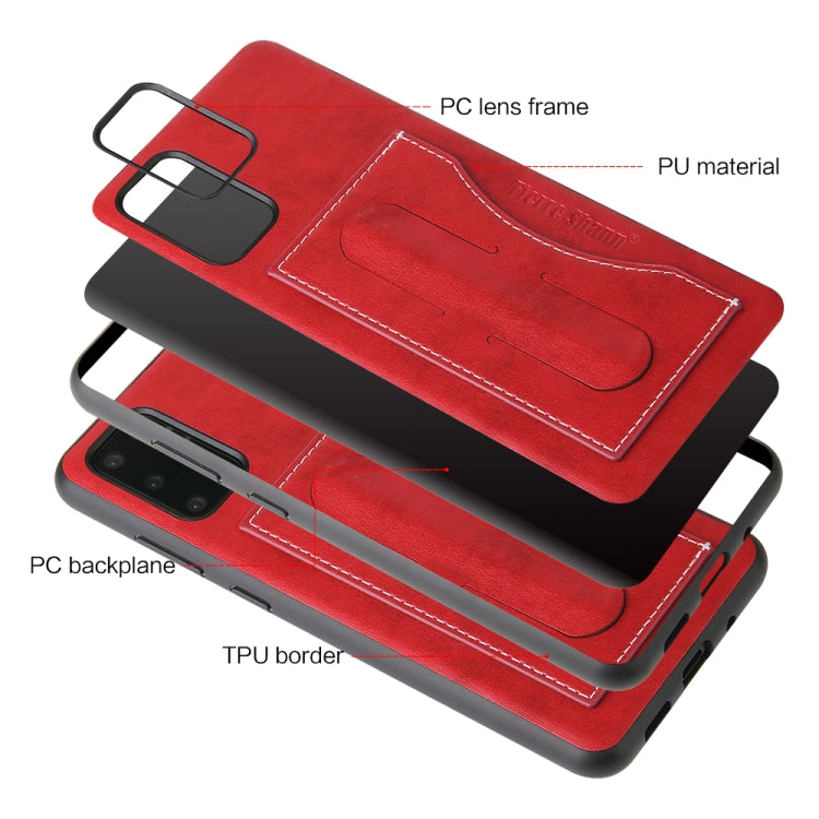 For Galaxy S20+ Fierre Shann Full Coverage PU Leather Protective Case with Holder & Card Slot