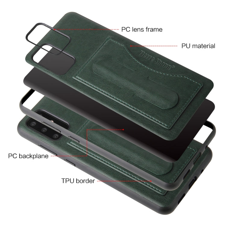 For Galaxy S20+ Fierre Shann Full Coverage PU Leather Protective Case with Holder & Card Slot