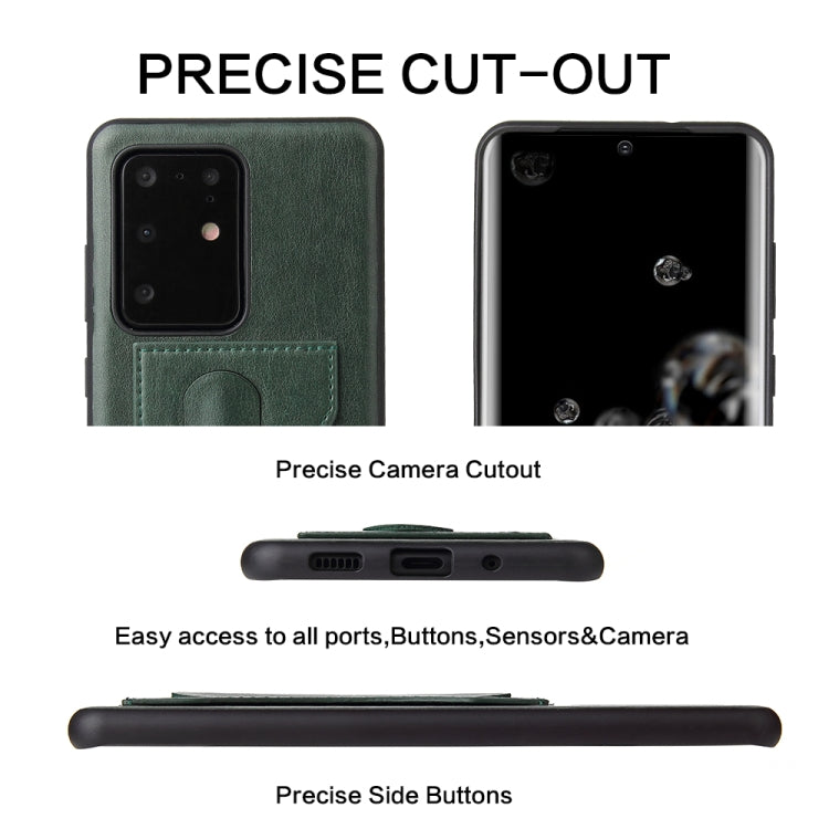 For Galaxy S20 Ultra Fierre Shann Full Coverage PU Leather Protective Case with Holder & Card Slot