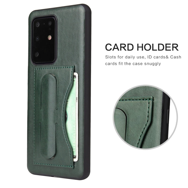 For Galaxy S20 Ultra Fierre Shann Full Coverage PU Leather Protective Case with Holder & Card Slot