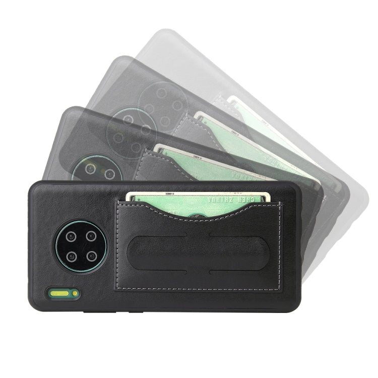 For Huawei Mate 30 Fierre Shann Full Coverage PU Leather Protective Case with Holder & Card Slot