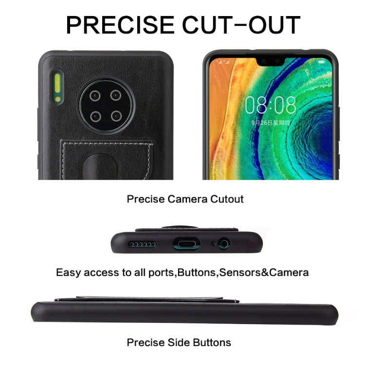 For Huawei Mate 30 Fierre Shann Full Coverage PU Leather Protective Case with Holder & Card Slot