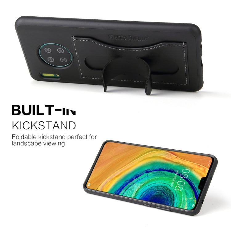 For Huawei Mate 30 Fierre Shann Full Coverage PU Leather Protective Case with Holder & Card Slot