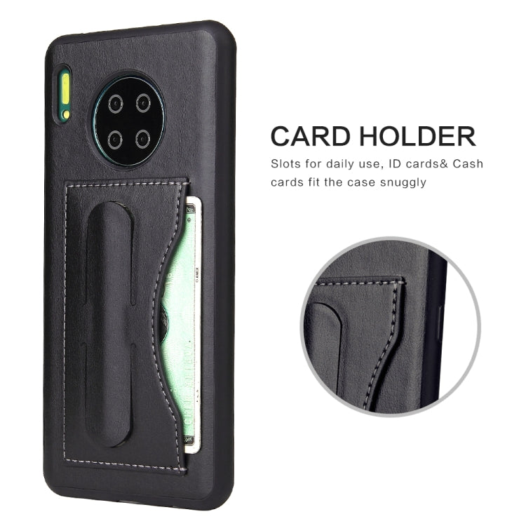 For Huawei Mate 30 Fierre Shann Full Coverage PU Leather Protective Case with Holder & Card Slot