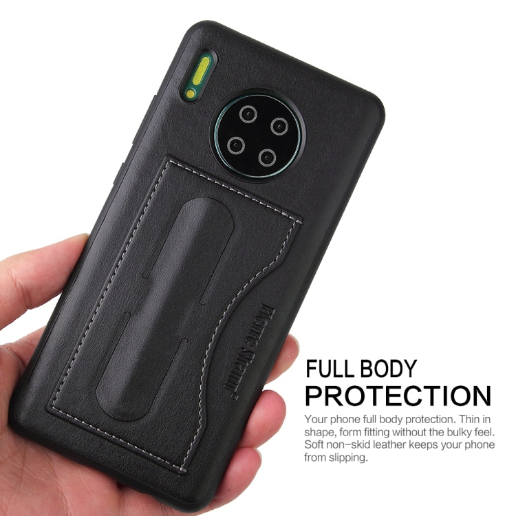 For Huawei Mate 30 Fierre Shann Full Coverage PU Leather Protective Case with Holder & Card Slot