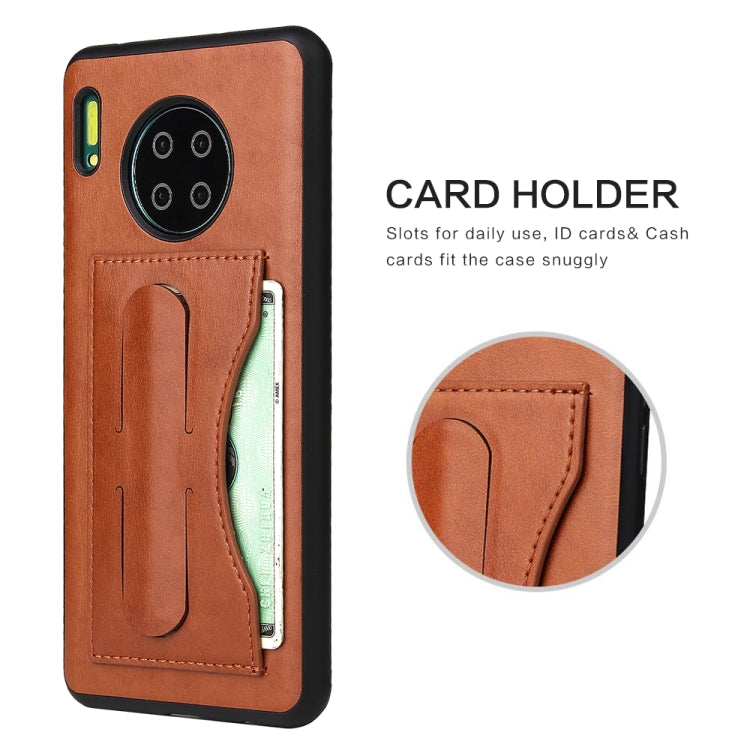 For Huawei Mate 30 Fierre Shann Full Coverage PU Leather Protective Case with Holder & Card Slot