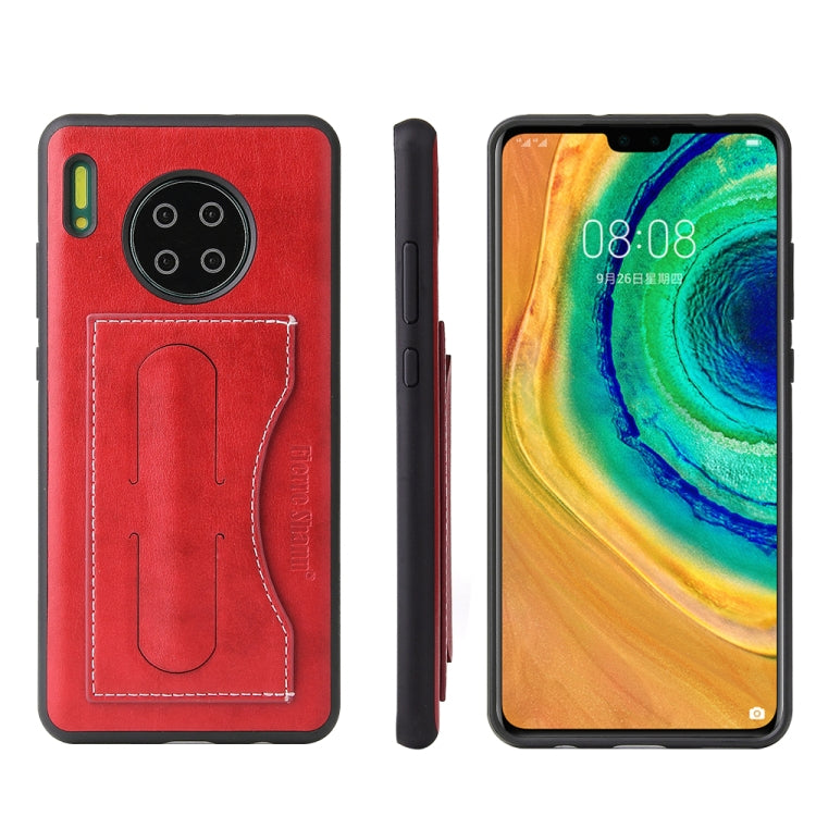 For Huawei Mate 30 Fierre Shann Full Coverage PU Leather Protective Case with Holder & Card Slot