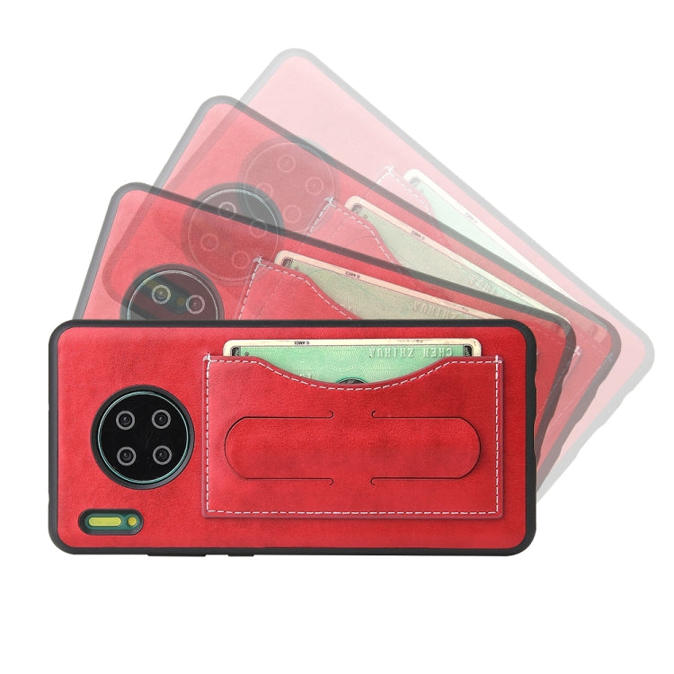 For Huawei Mate 30 Fierre Shann Full Coverage PU Leather Protective Case with Holder & Card Slot