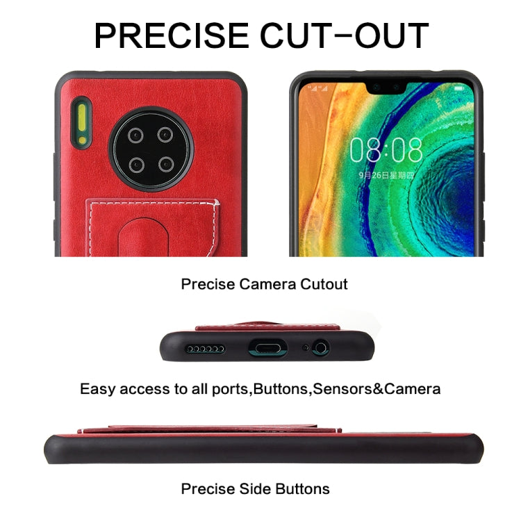 For Huawei Mate 30 Fierre Shann Full Coverage PU Leather Protective Case with Holder & Card Slot