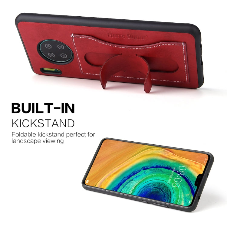 For Huawei Mate 30 Fierre Shann Full Coverage PU Leather Protective Case with Holder & Card Slot
