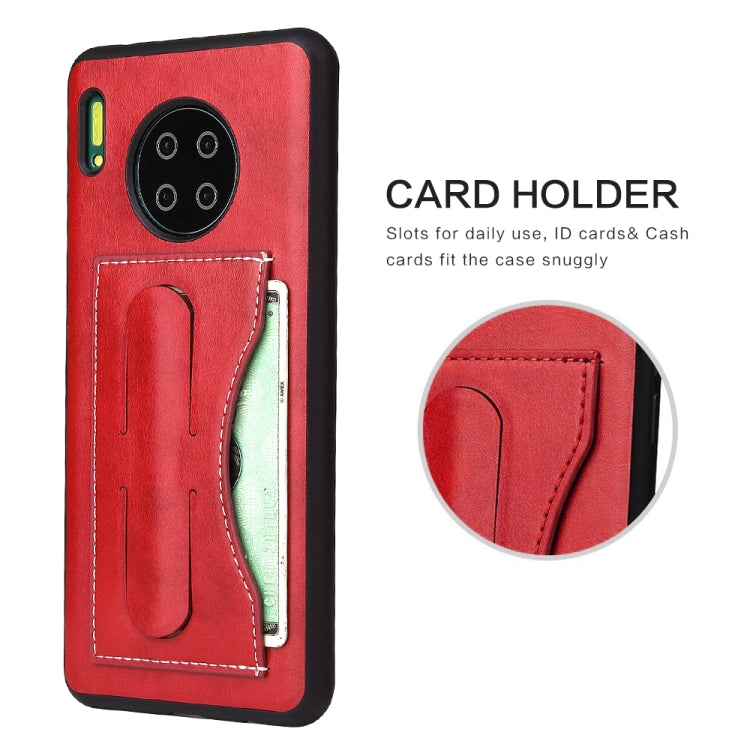 For Huawei Mate 30 Fierre Shann Full Coverage PU Leather Protective Case with Holder & Card Slot
