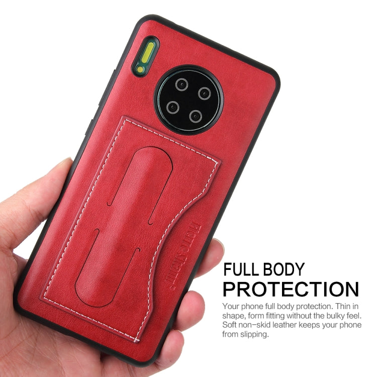 For Huawei Mate 30 Fierre Shann Full Coverage PU Leather Protective Case with Holder & Card Slot
