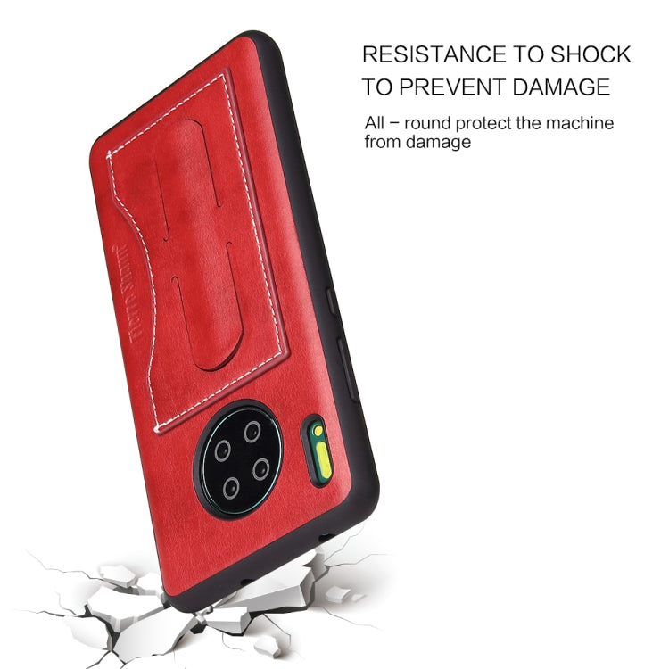 For Huawei Mate 30 Fierre Shann Full Coverage PU Leather Protective Case with Holder & Card Slot