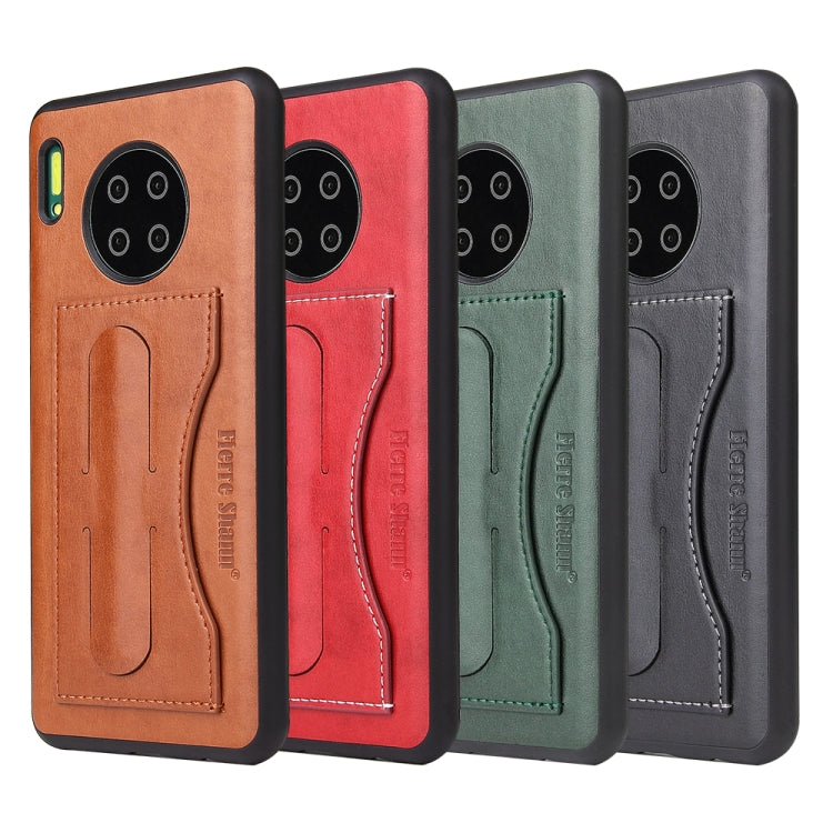For Huawei Mate 30 Fierre Shann Full Coverage PU Leather Protective Case with Holder & Card Slot