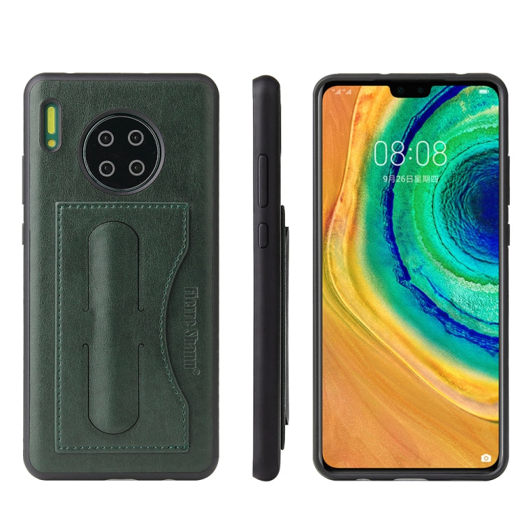 For Huawei Mate 30 Fierre Shann Full Coverage PU Leather Protective Case with Holder & Card Slot