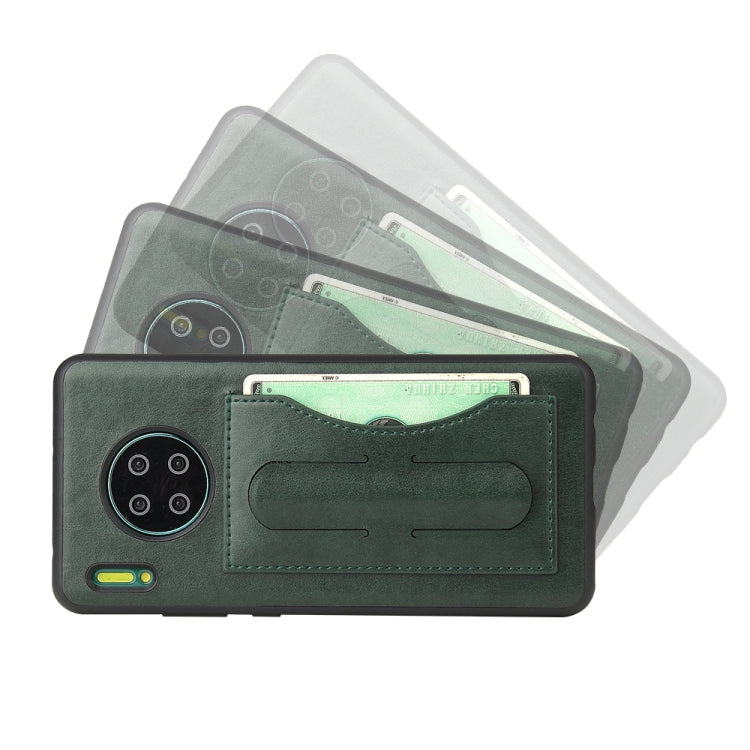 For Huawei Mate 30 Fierre Shann Full Coverage PU Leather Protective Case with Holder & Card Slot