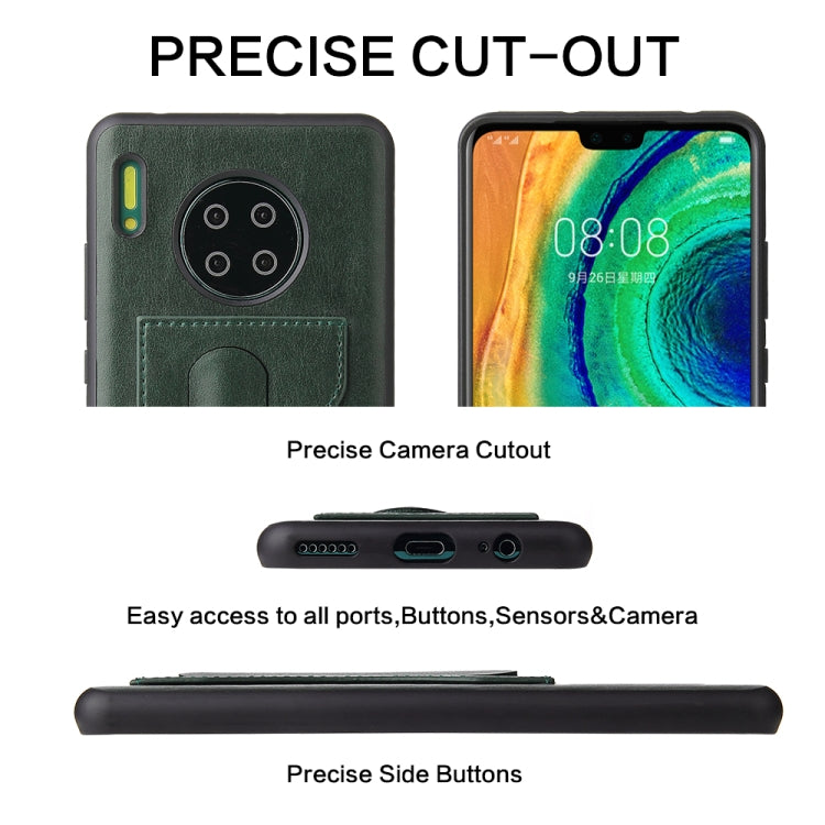 For Huawei Mate 30 Fierre Shann Full Coverage PU Leather Protective Case with Holder & Card Slot