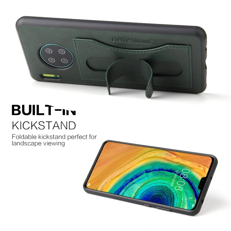 For Huawei Mate 30 Fierre Shann Full Coverage PU Leather Protective Case with Holder & Card Slot