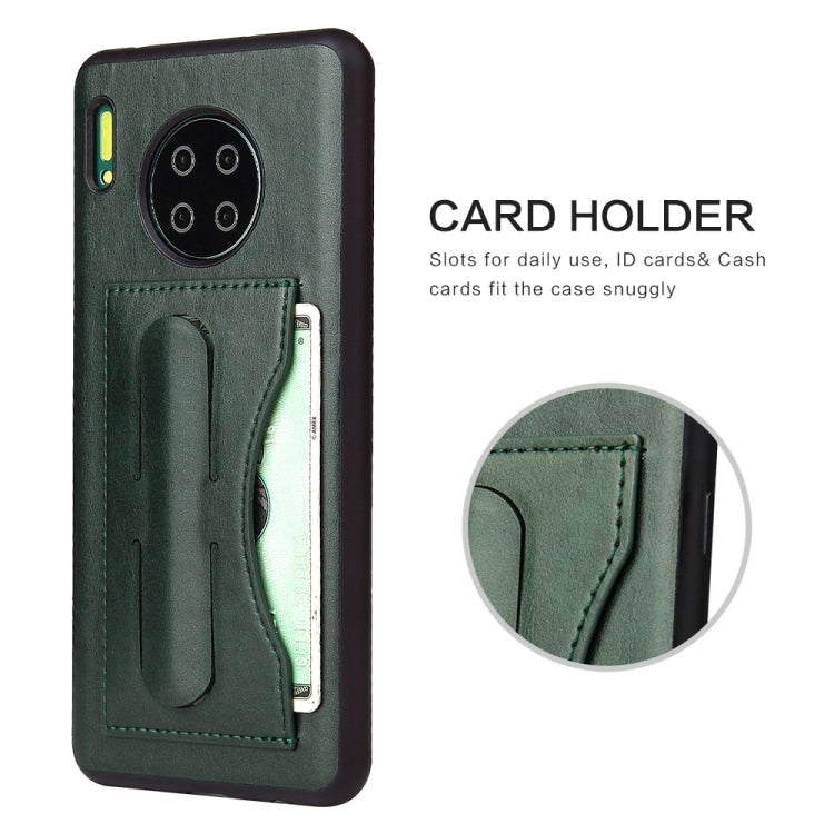 For Huawei Mate 30 Fierre Shann Full Coverage PU Leather Protective Case with Holder & Card Slot