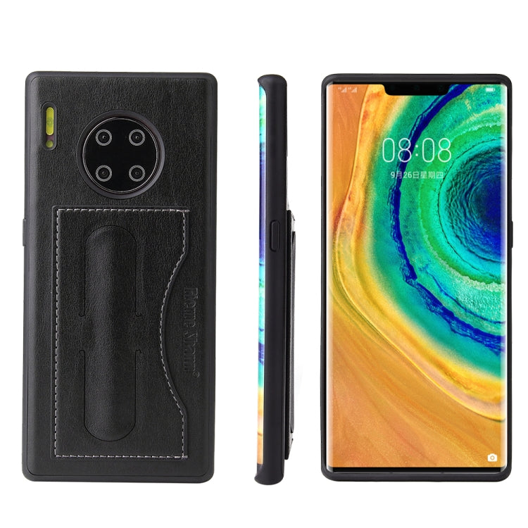 For Huawei Mate 30 Pro Fierre Shann Full Coverage PU Leather Protective Case with Holder & Card Slot
