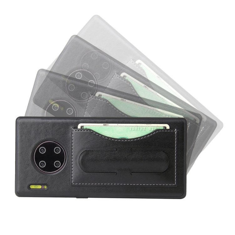 For Huawei Mate 30 Pro Fierre Shann Full Coverage PU Leather Protective Case with Holder & Card Slot