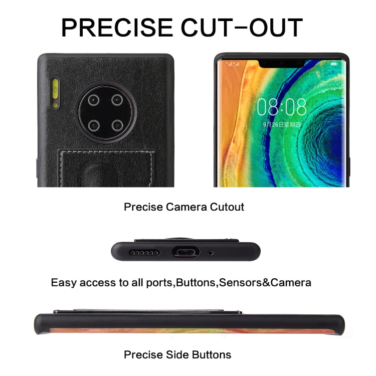 For Huawei Mate 30 Pro Fierre Shann Full Coverage PU Leather Protective Case with Holder & Card Slot
