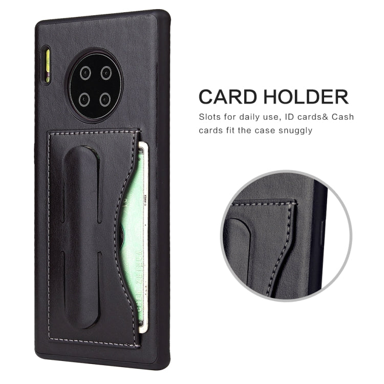 For Huawei Mate 30 Pro Fierre Shann Full Coverage PU Leather Protective Case with Holder & Card Slot