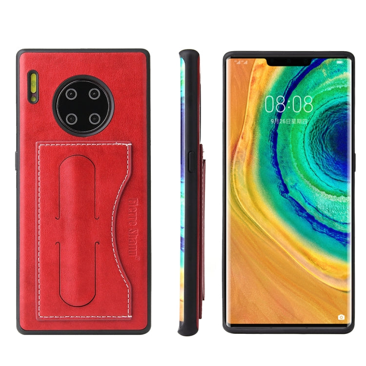 For Huawei Mate 30 Pro Fierre Shann Full Coverage PU Leather Protective Case with Holder & Card Slot