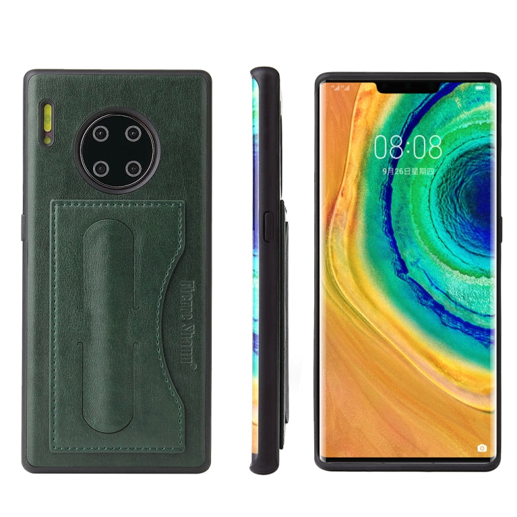 For Huawei Mate 30 Pro Fierre Shann Full Coverage PU Leather Protective Case with Holder & Card Slot
