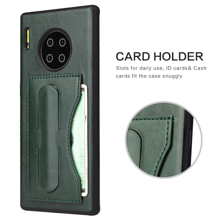 For Huawei Mate 30 Pro Fierre Shann Full Coverage PU Leather Protective Case with Holder & Card Slot